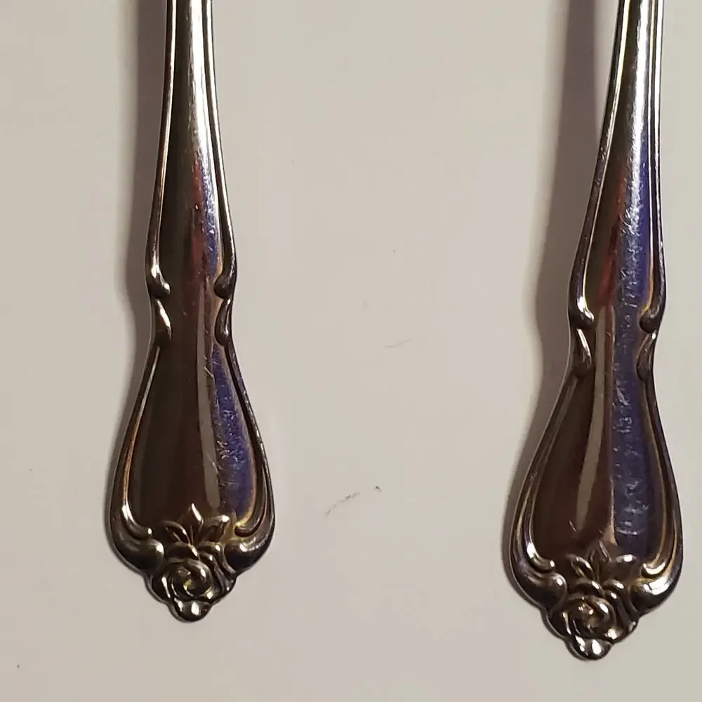 Vintage 1881 Rogers Oneida Mixed Lot Arbor True Rose Stainless Flatware 13 Piece